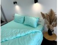 Постельное белье LARA d13180e160 mentol сатин-страйп LUX с простынью на резинке 160х200х25 евро