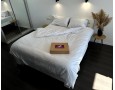 Постельное белье LARA d13177e160 light gray сатин-страйп LUX с простынью на резинке 160х200х25 евро