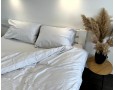 Постельное белье LARA d13177e160 light gray сатин-страйп LUX с простынью на резинке 160х200х25 евро