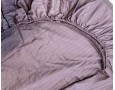 Постельное белье LARA d13205e160 sea fog сатин-страйп LUX с простынью на резинке 160х200х25 евро