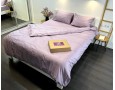 Постельное белье LARA d13205e160 sea fog сатин-страйп LUX с простынью на резинке 160х200х25 евро
