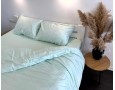 Постельное белье LARA d13179e160 light green сатин-страйп LUX с простынью на резинке 160х200х25 евро