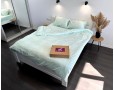 Постельное белье LARA d13179e160 light green сатин-страйп LUX с простынью на резинке 160х200х25 евро