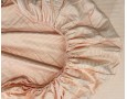 Постельное белье LARA d13208e160 peach сатин-страйп LUX с простынью на резинке 160х200х25 евро