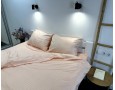 Постельное белье LARA d13208e160 peach сатин-страйп LUX с простынью на резинке 160х200х25 евро