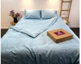 Постельное белье LARA d13209e light blue сатин-страйп LUX евро