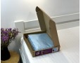 Постельное белье LARA d13209e160 light blue сатин-страйп LUX с простынью на резинке 160х200х25 евро
