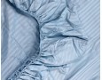Постельное белье LARA d13209e160 light blue сатин-страйп LUX с простынью на резинке 160х200х25 евро