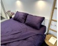 Постельное белье LARA d13210e160 dark violet сатин-страйп LUX с простынью на резинке 160х200х25 евро