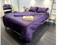 Постельное белье LARA d13210e160 dark violet сатин-страйп LUX с простынью на резинке 160х200х25 евро