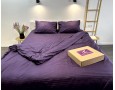 Постельное белье LARA d13210e160 dark violet сатин-страйп LUX с простынью на резинке 160х200х25 евро