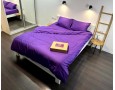 Постельное белье LARA d13226e180 violet сатин-страйп LUX с простынью на резинке 180х200х25 евро