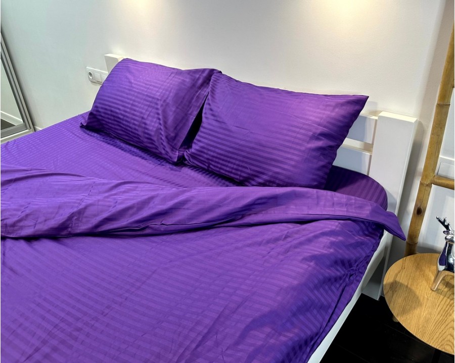 Постельное белье LARA d13226s violet сатин-страйп LUX семейное