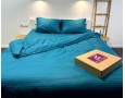 Постільна білизна LARA d13227р turquoise сатин-страйп LUX полуторна
