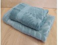Набор махровых полотенец турецких Gulcan 50х90+70х140  Jacquard Cotton Lux Akasya Turkuaz