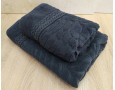 Набор махровых полотенец турецких Gulcan 50х90+70х140  Jacquard Cotton Lux Akasya Antrasit