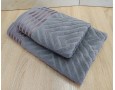 Набор махровых полотенец турецких Gulcan 50х90+70х140  Jacquard Cotton Lux Yeni Cizgili Gray