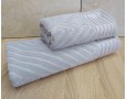Набор махровых полотенец турецких Gulcan 50х90+70х140  Jacquard Cotton Lux Yeni Cizgili Light Gray