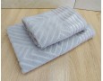 Набор махровых полотенец турецких Gulcan 50х90+70х140  Jacquard Cotton Lux Yeni Cizgili Light Gray