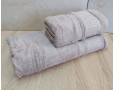 Набор бамбуковых махровых полотенец турецких Cestepe 50х90+70х140  Bamboo Aymira Dark Bej