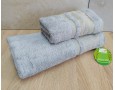 Набор бамбуковых махровых полотенец турецких Cestepe 50х90+70х140  Bamboo Aymira Light Grey