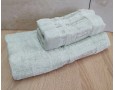 Набор бамбуковых махровых полотенец турецких Cestepe 50х90+70х140  Bamboo Floral Green
