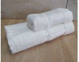 Набір бамбукових махрових рушників турецьких Cestepe 50х90+70х140  Bamboo Floral White