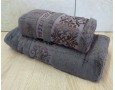 Набор бамбуковых махровых полотенец турецких Cestepe 50х90+70х140 Bamboo Ecol Kahve