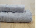Набір бамбукових махрових рушників турецьких Cestepe 50х90+70х140  Bamboo Cicek Gri