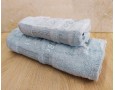 Набір бамбукових махрових рушників турецьких Cestepe 50х90+70х140  Bamboo Zumrut Light Blue