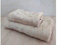 Набор бамбуковых махровых полотенец турецких Cestepe 50х90+70х140  Bamboo Zumrut Light Bej