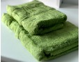 Набор бамбуковых махровых полотенец турецких Zeron 50х90+70х140  Bamboo Agaс Desen зеленый 2