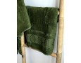 Набор бамбуковых махровых полотенец турецких Zeron 50х90+70х140  Bamboo Agaс Desen зеленый 1