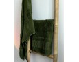 Набор бамбуковых махровых полотенец турецких Zeron 50х90+70х140  Bamboo Agaс Desen зеленый 1