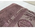 Набор бамбуковых махровых полотенец турецких Zeron 50х90+70х140  Bamboo Agaс Desen коричневый 1