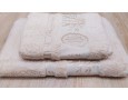 Набор бамбуковых махровых полотенец турецких Zeron 50х90+70х140  Bamboo Agaс Desen бежевый 3