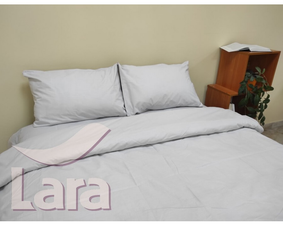 Постельное белье LARA бязь d11193p Light grey полуторное