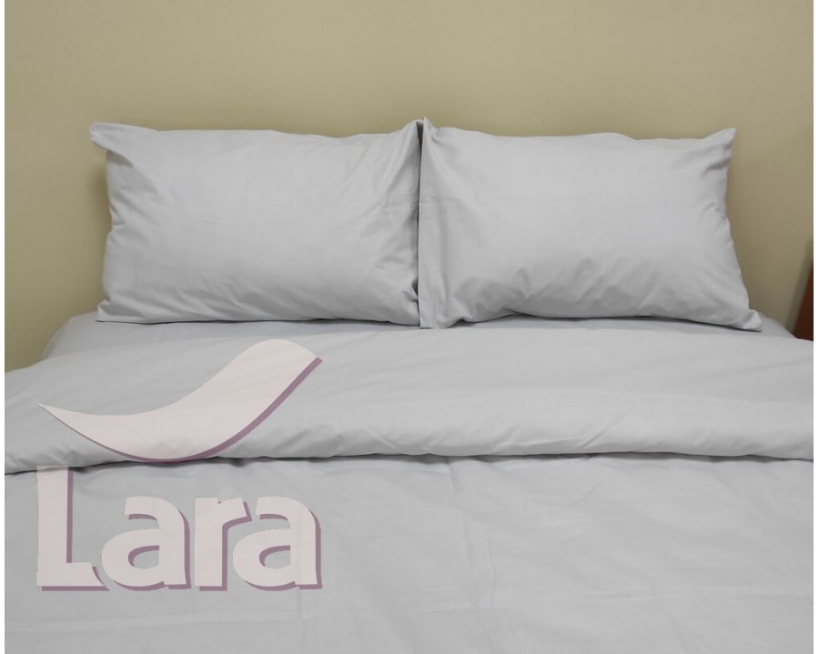 Постельное белье LARA бязь d11193p Light grey полуторное