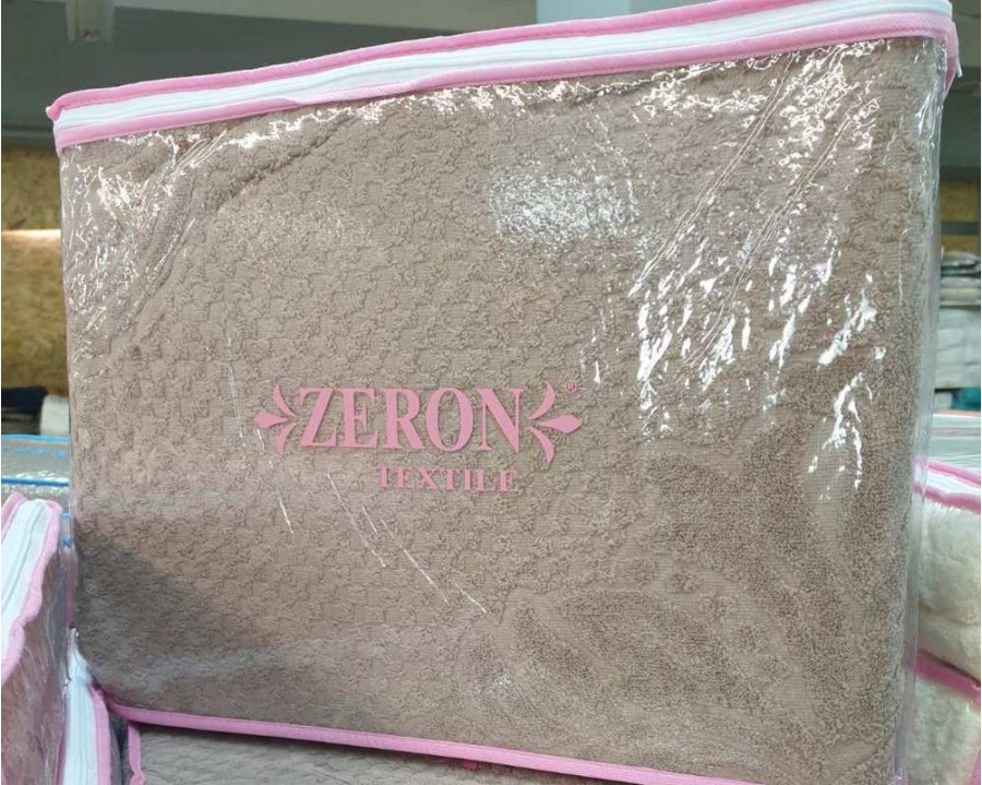 Махровая простынь-покрывало Zeron Turkey 200х220 Bawer Dark Bej