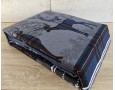 Турецкое новогоднее постельное белье First Choice фланель Happiness navy blue полуторное