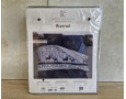 Турецкое новогоднее постельное белье First Choice фланель Happiness navy blue полуторное