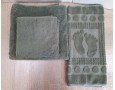 Набор турецких махровых однотонных полотенец Zeron 50х90+70х140+50х70 Green 480 г/м2
