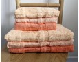 Набор турецких бамбуковых махровых полотенец Zeron 50х90 - 3шт+70х140 - 3 шт Aynali Agac Bamboo 18361 персиковый