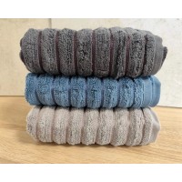 Набор махровых турецких полотенец Zeron 3 штуки 50х90 Microcotton Dalgali Desen