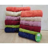 Набір турецьких махрових рушників Cestepe 50х90 6 штук + 70х140 6 штук Bamboo Grek Dark