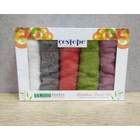 Набор бамбуковых кухонных турецких полотенец из 5 штук Cestepe Premium Bamboo 30х50